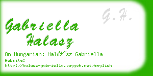 gabriella halasz business card
